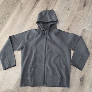 Nike Tech Hoodie Mens Large Charcoal Gray Full Zip Hooded Athletic Sweatshirt